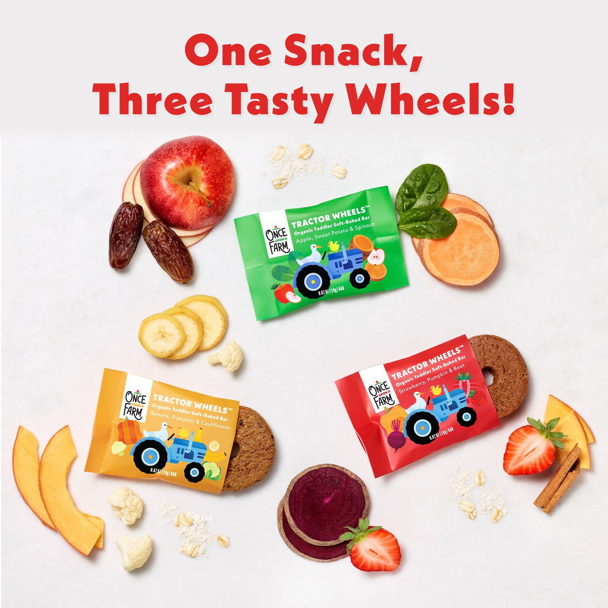 Once Upon a Farm Organic Toddler Bars Variety Pack, Non-GMO