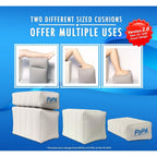 Buy now Flypal Inflatable Foot Rest Pillow for Travel, Patented 2 in 1 Design, Blow-Up Footrest Cushion for Home, Office. Airplane Travel Essential and Kids Airplane Bed at indiglob india