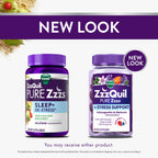 ZzzQuil PURE Zzzs De-Stress 2mg Melatonin Gummies, , Sleep Aids for Adults, Ashwagandha for Stress Support, 60 Gummies