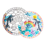 Buy now Melissa & Doug Stained Glass Made Easy Craft Kit: Dolphins - 180+ Stickers at indiglob india