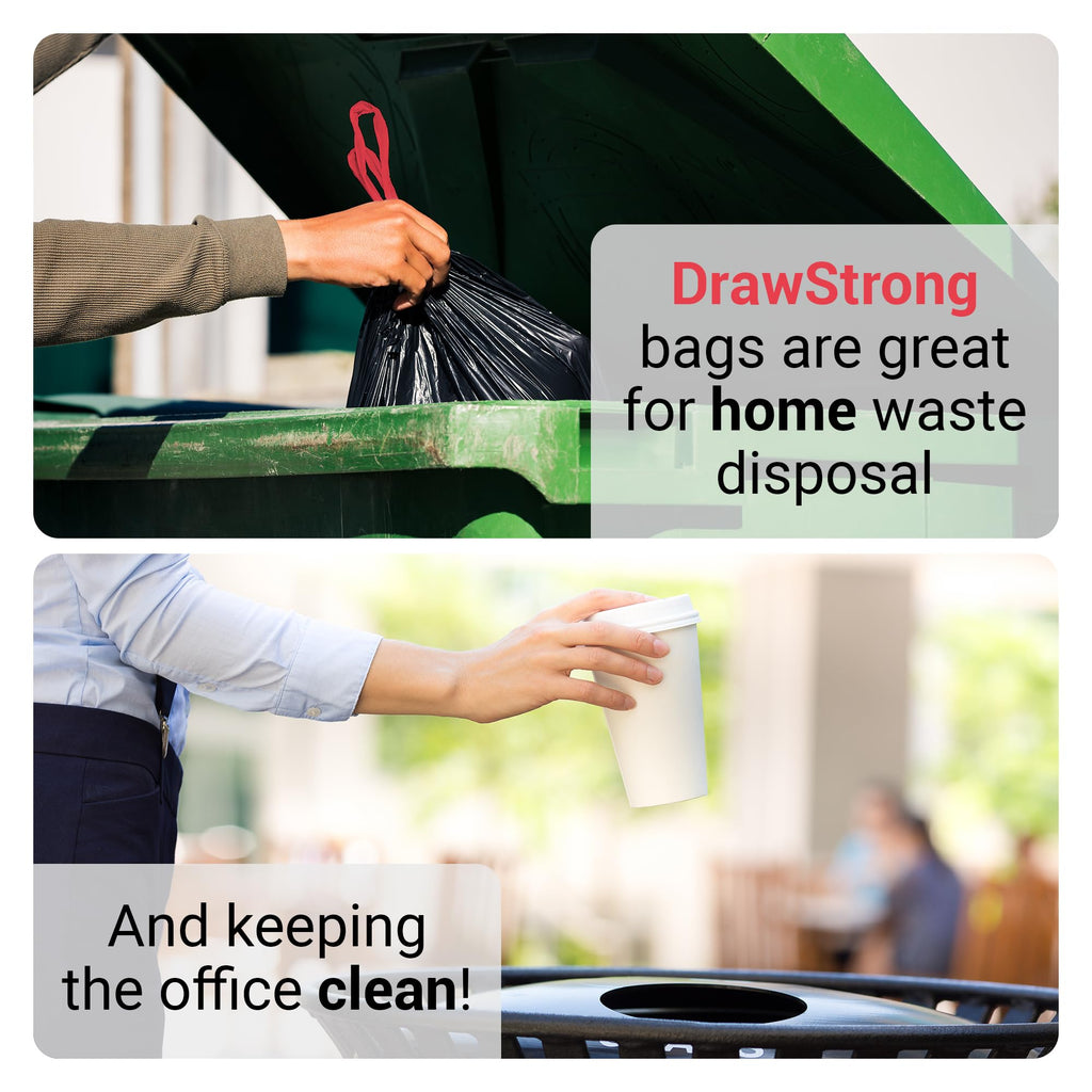 Reli. 30 Gallon Trash Bags Drawstring | 150 Count | Black | 30 Gallon Garbage Bags Heavy Duty | Large 30 Gal