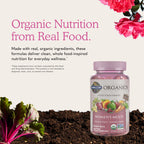 Garden of Life Organics Women's Gummy Vitamins - Berry - Certified Organic, Non-GMO, Vegan, Kosher Complete Multi - Methyl B12, C & D3 - Gluten, Soy & Dairy Free, 120 Real Fruit Gummies