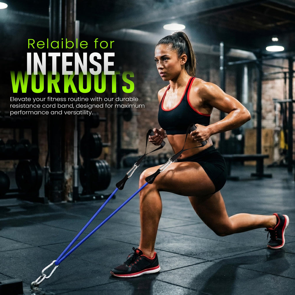 Resistance Bands with Handles, 150 lbs Premium Natural Latex - Set of 5