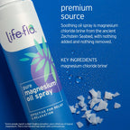 LIFE-FLO Magnesium Oil Spray, 2 fl oz | Soothes Muscles & Joints - Concentrated Zechstein Magnesium - Body, Feet & Bath Oil - Hypoallergenic