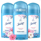 Secret Antiperspirant and Deodorant for Women, 24hr Sweat & Odor Protection, PH Balanced Protection, Gentle on Skin, Wide Solid, Powder Fresh Scent, 2.7 oz (Pack of 2)