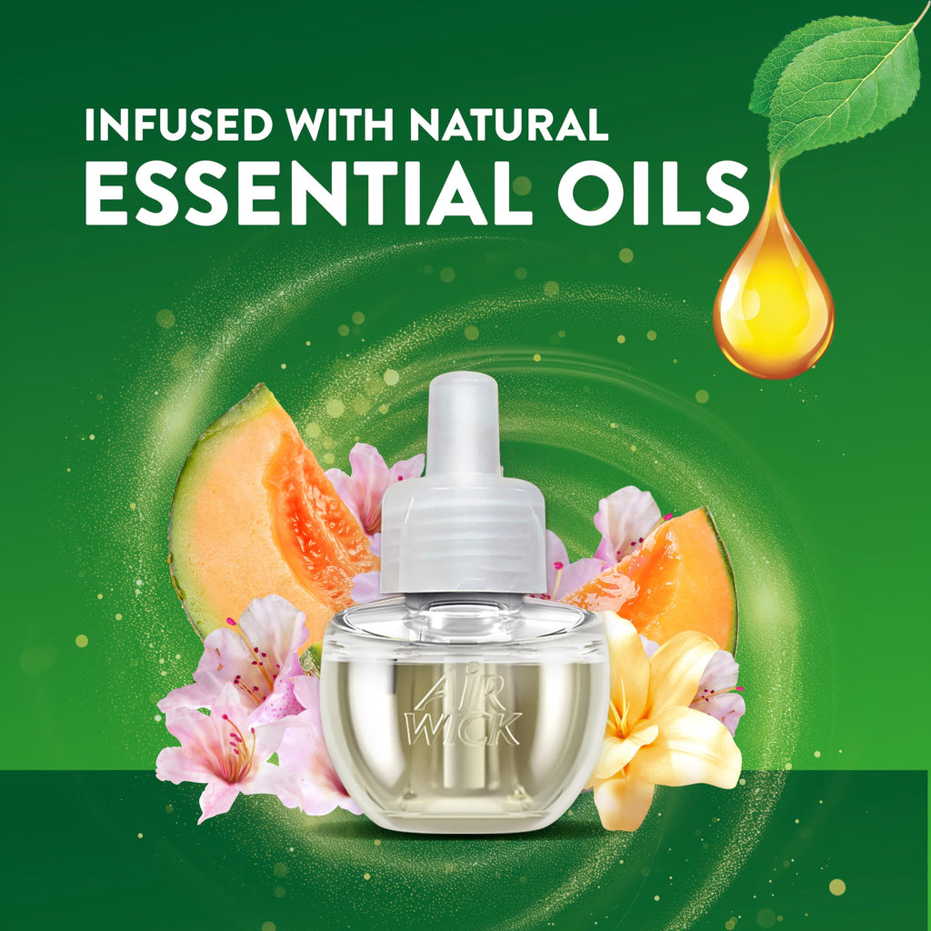 Air Wick Scented Oils Plug in Refill, Summer Delights, Essential Oil, 5ct