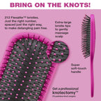 Buy now The Knot Dr. hair brush by Conair - Detangling hair brush - Removes Knots and Tangles in wet or dry Hair - hair brushes for women - Pink at indiglob india