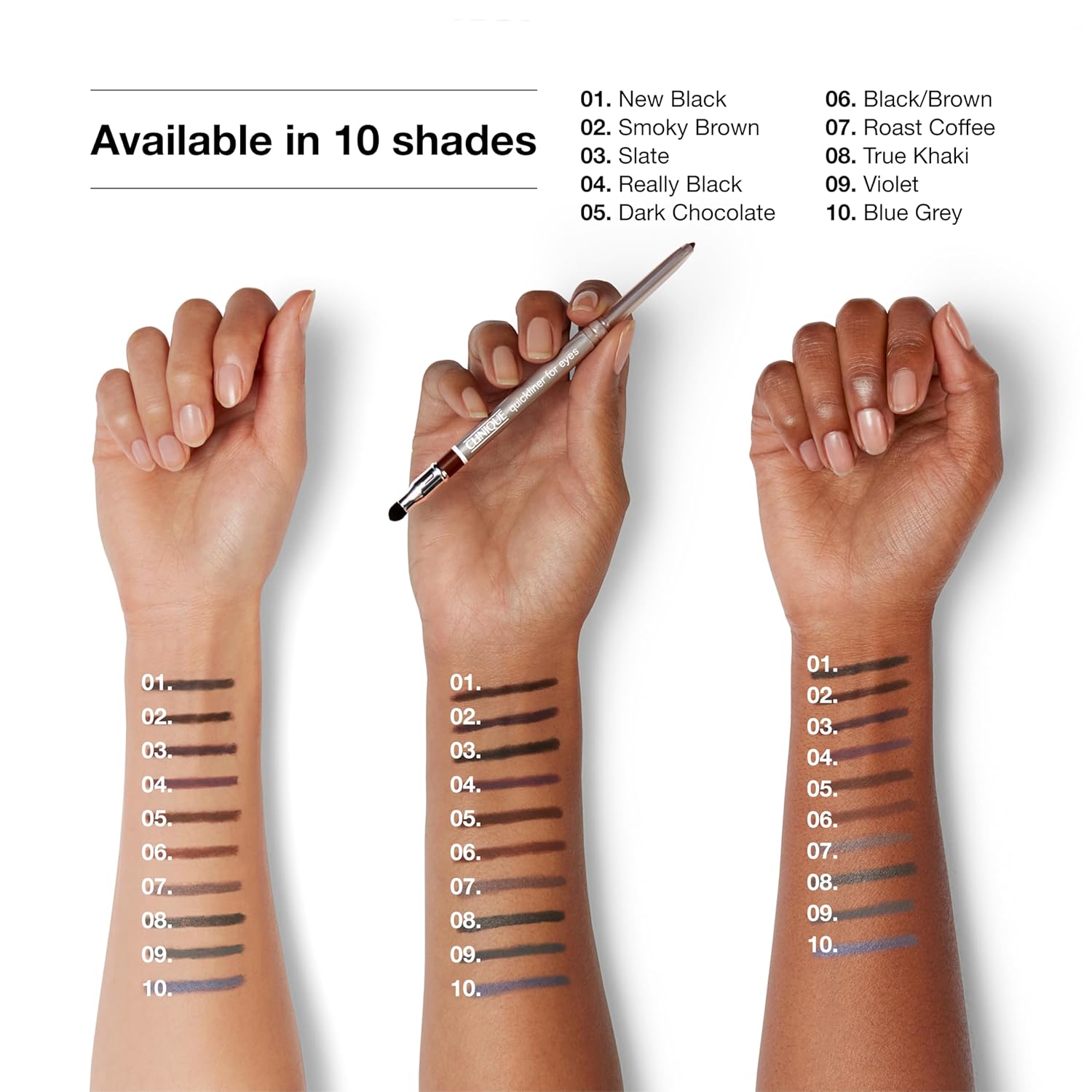 Buy now Clinique Quickliner For Eyes Eyeliner Pencil | Water Resistant, Smudge Resistant + Safe For Sensitive Eyes | 11 Shades at indiglob india