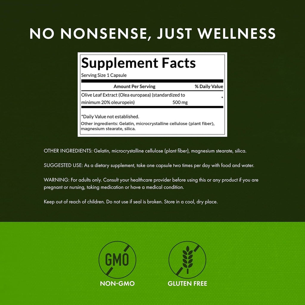 Buy now Swanson Olive Leaf Extract Capsules with 20% Oleuropein - Provides Immune Support, Promotes Cardiovascular System Health, and Supports Healthy Blood Pressure - (120 Capsules, 500mg Each) at indiglob india
