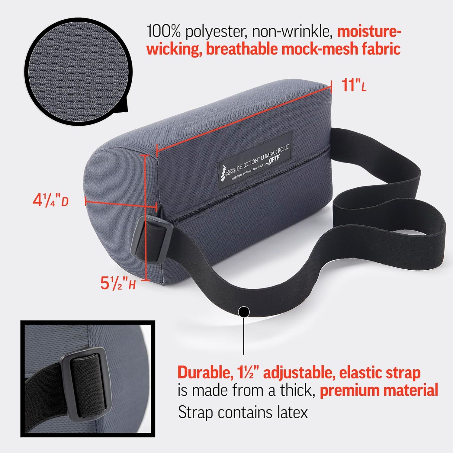 Buy now OPTP The Original McKenzie D-Section Lumbar Roll – USA-Made Low Back Lumbar Support Pillow for Office, Back Pillow for Car and Travel. The Preferred Lumbar Pillow of Physical Therapists. at indiglob india