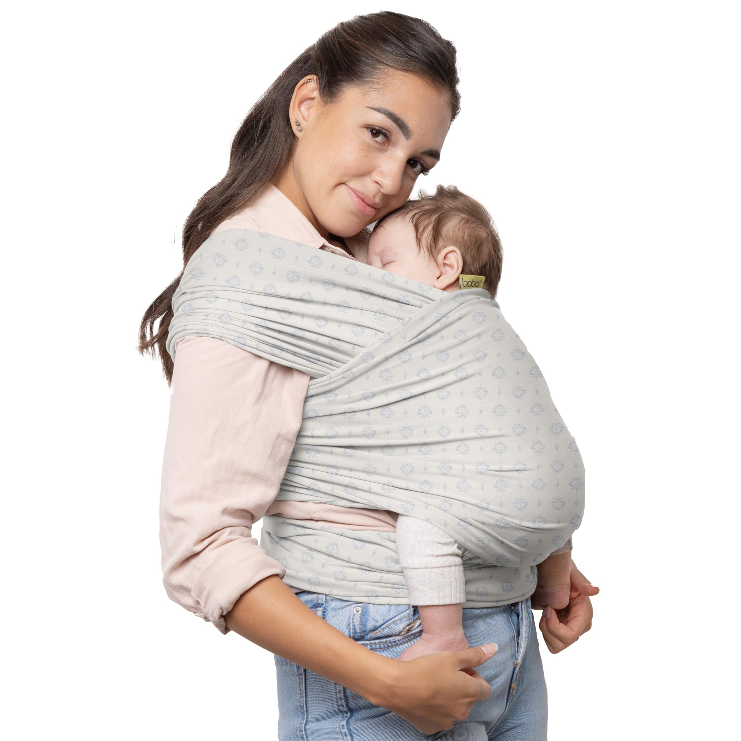 Buy now Boba Baby Wrap Carrier – Original Baby Sling Carrier for Newborns (7–35 lbs), Soft, Secure, Hands-Free & Ergonomic, Ideal for Comfortable Bonding, New Parents (Grey) at indiglob india