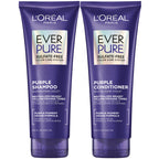 L'Oreal Paris EverPure Purple Shampoo and Conditioner Set, Sulfate-Free Brass Toning for Blonde, Bleached, Highlighted, Silver or Gray Color-Treated Hair, 13.6 Fl Oz Set