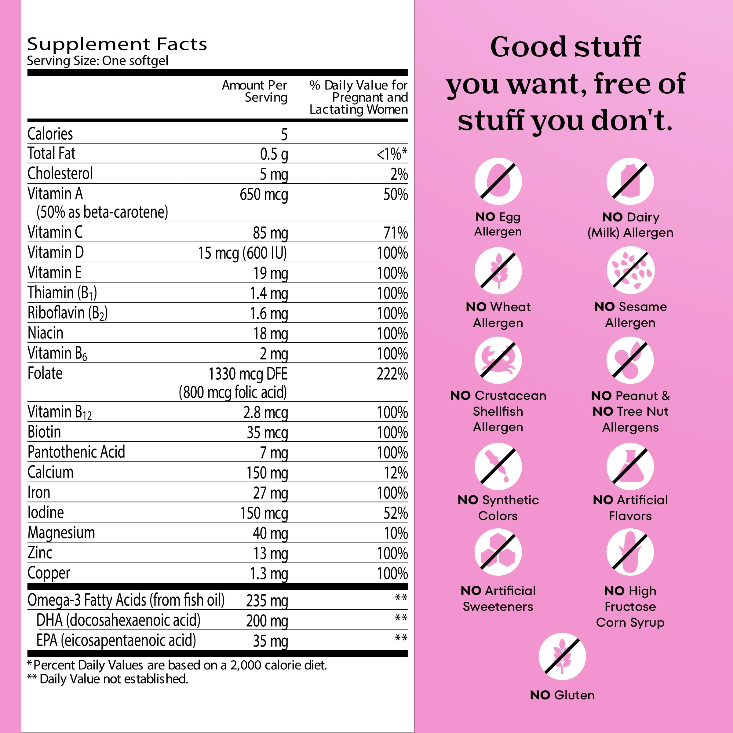 One A Day Prenatal Vitamins- Folic Acid, Iron, Omega- 3 (DHA), Pregnancy Vitamins for Women, Prenatal Multivitamin for Mom and Baby Support, Pregnancy Must Haves 30 Ct (Packaging May Vary)