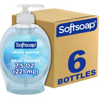 Softsoap Liquid Hand Soap, Fresh Breeze - 7.5 Fl Oz (Pack of 6) | Paraben-Free, Phthalate-Free, Washes Away Germs, Bathroom Hand Soap, Kitchen Hand Soap, Daily Handwashing, Gentle on Hands