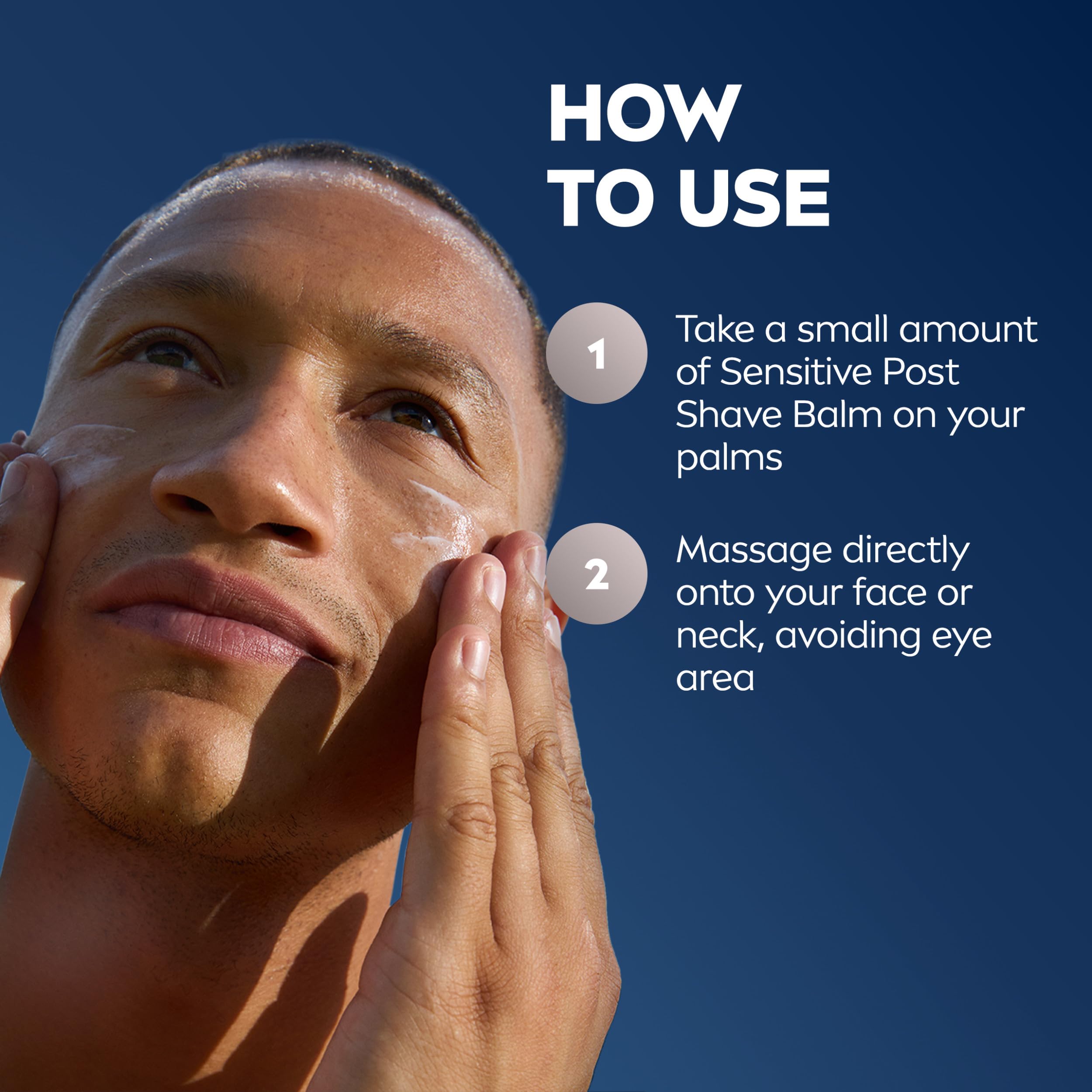 NIVEA MEN Sensitive Post Shave Balm, Alcohol Free, Multipack, 3 x 3.3 FL OZ | Alcohol Free After Shave Balm for Men with Sensitive Skin, VitaminPro Complex, Soothes Shave Irritation, Fast Absorbing