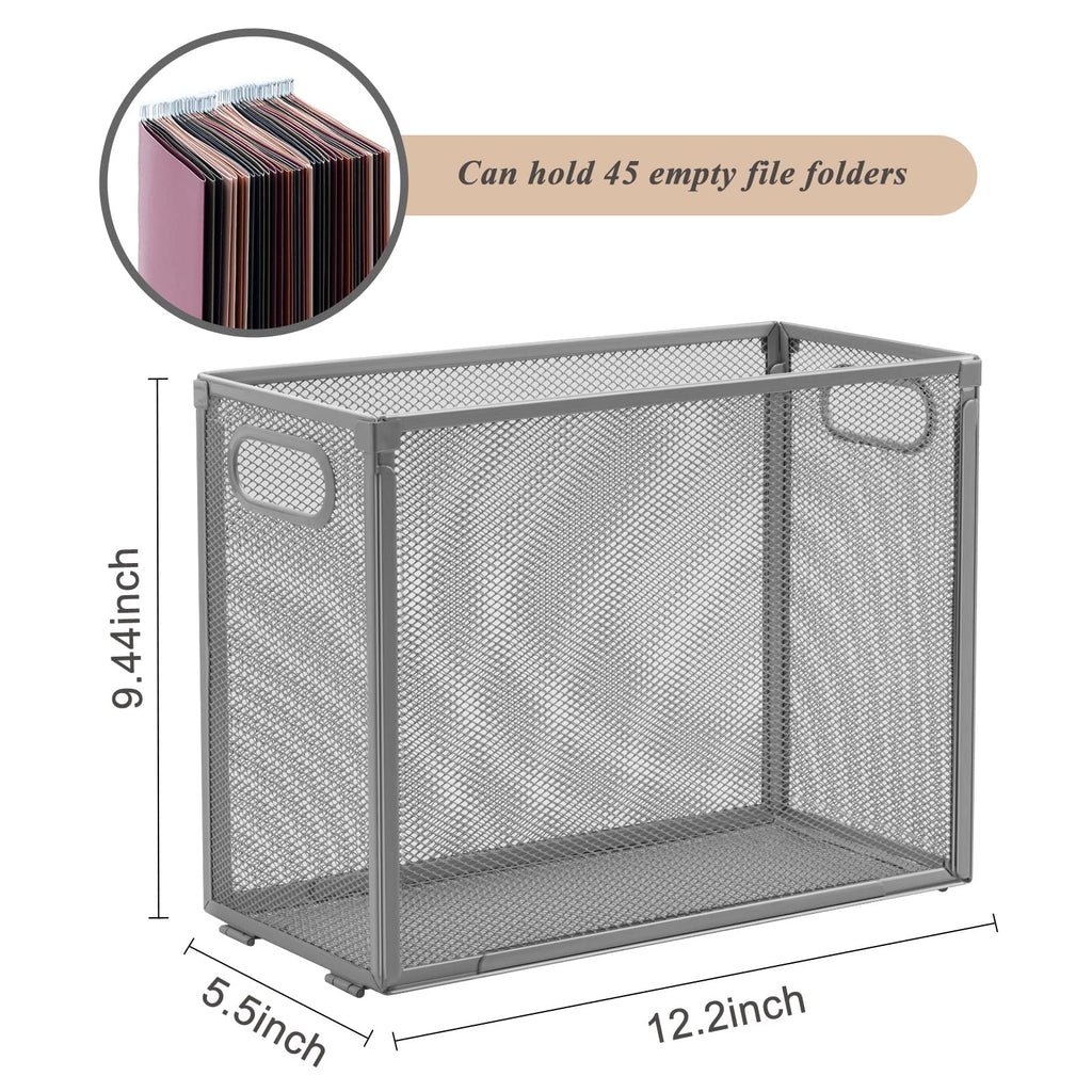 Buy now Hanging File Organizer, Oterri Portable Desktop File Organizer Mesh Detachable Foldable File Folder Organizer 12.2*5.5*9.44 inch for Letter Size File Folders, File Holders for Office/Home(Grey1) at indiglob india