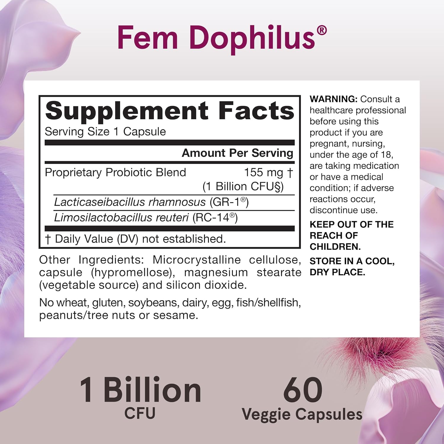 Buy now Jarrow Formulas Fem-Dophilus - 1 Billion Organisms Per Serving - 60 Veggie Capsules - Womenâ€™s Probiotic - Urinary Tract Health - Up to 60 Servings at indiglob india