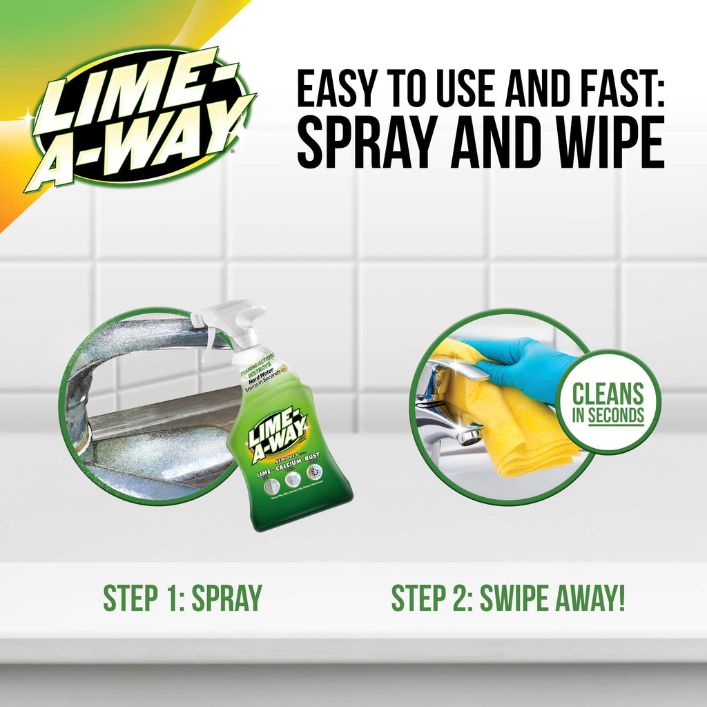 Lime-A-Way Bathroom Cleaner, Removes Lime Calcium Rust, 32 oz (Pack of 2)