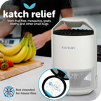 Buy now Katchy Indoor Insect Trap - Catcher & Killer for Mosquitos, Gnats, Moths, Fruit Flies - Non-Zapper Traps for Inside Your Home - Catch Insects Indoors with Suction, Bug Light & Sticky Glue (White) at indiglob india