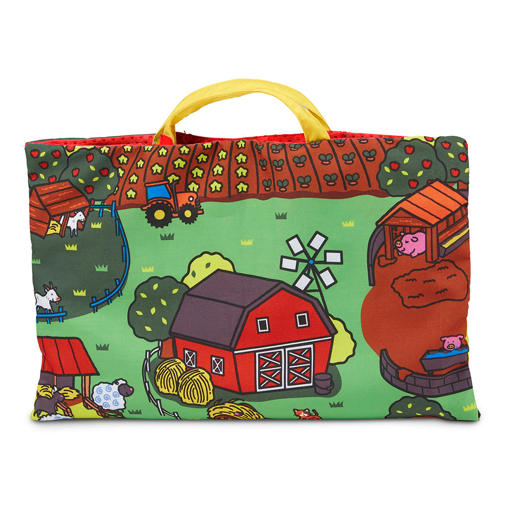 Buy now Melissa & Doug Take-Along Farm Baby and Toddler Play Mat (19.25 x 14.5 inches) With 9 Animals - Folds To Be Convenient Storage Bag for Travel at indiglob india