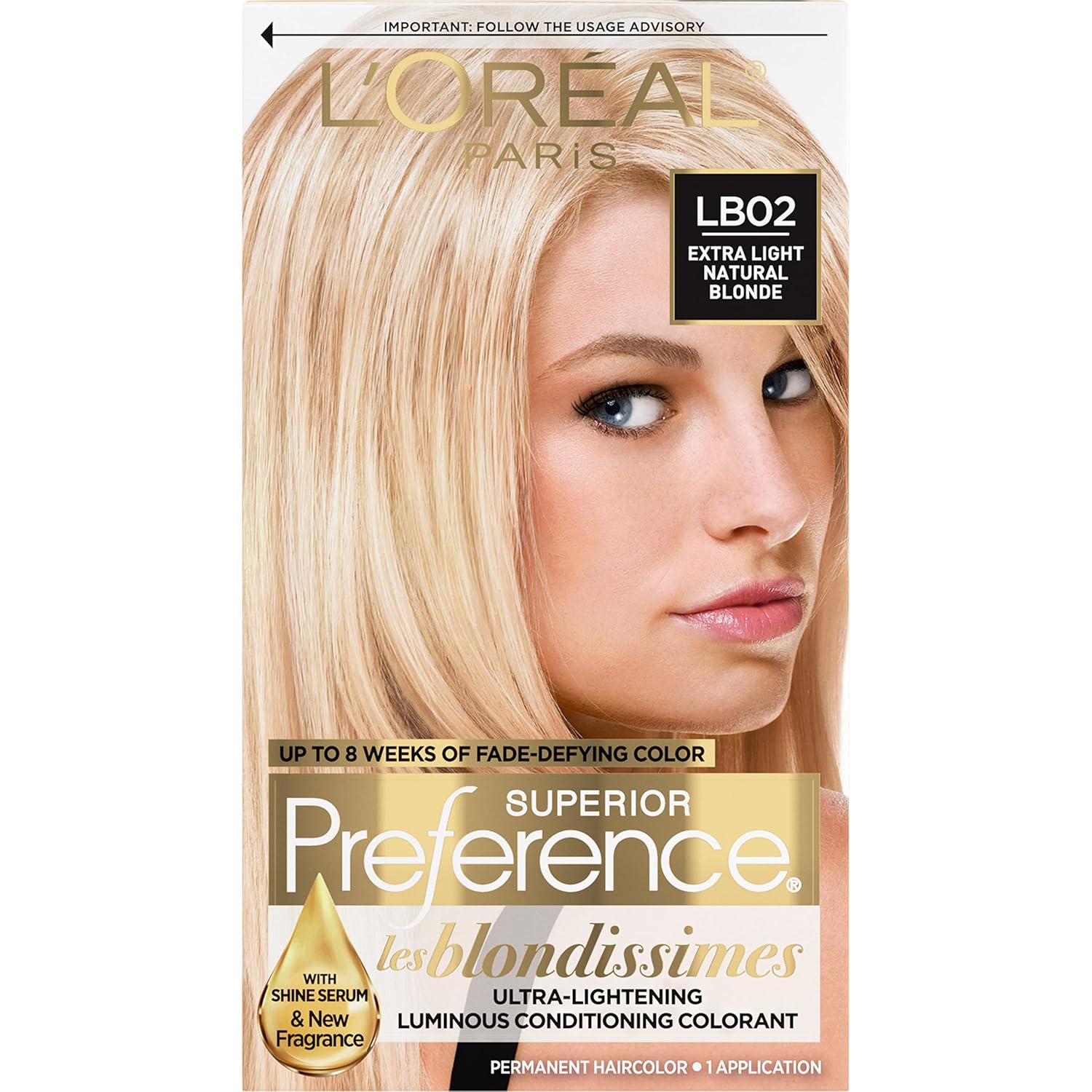 Buy now L'Oreal Paris Superior Preference Luminous Fade-Defying Permanent Hair Color, Hair Dye For Up to 9 Weeks of Radiance, Light Ash Blonde 9A, 1 Hair Dye Kit LB02 Extra Light Natural Blonde 1 Count (Pack of 1) at indiglob india