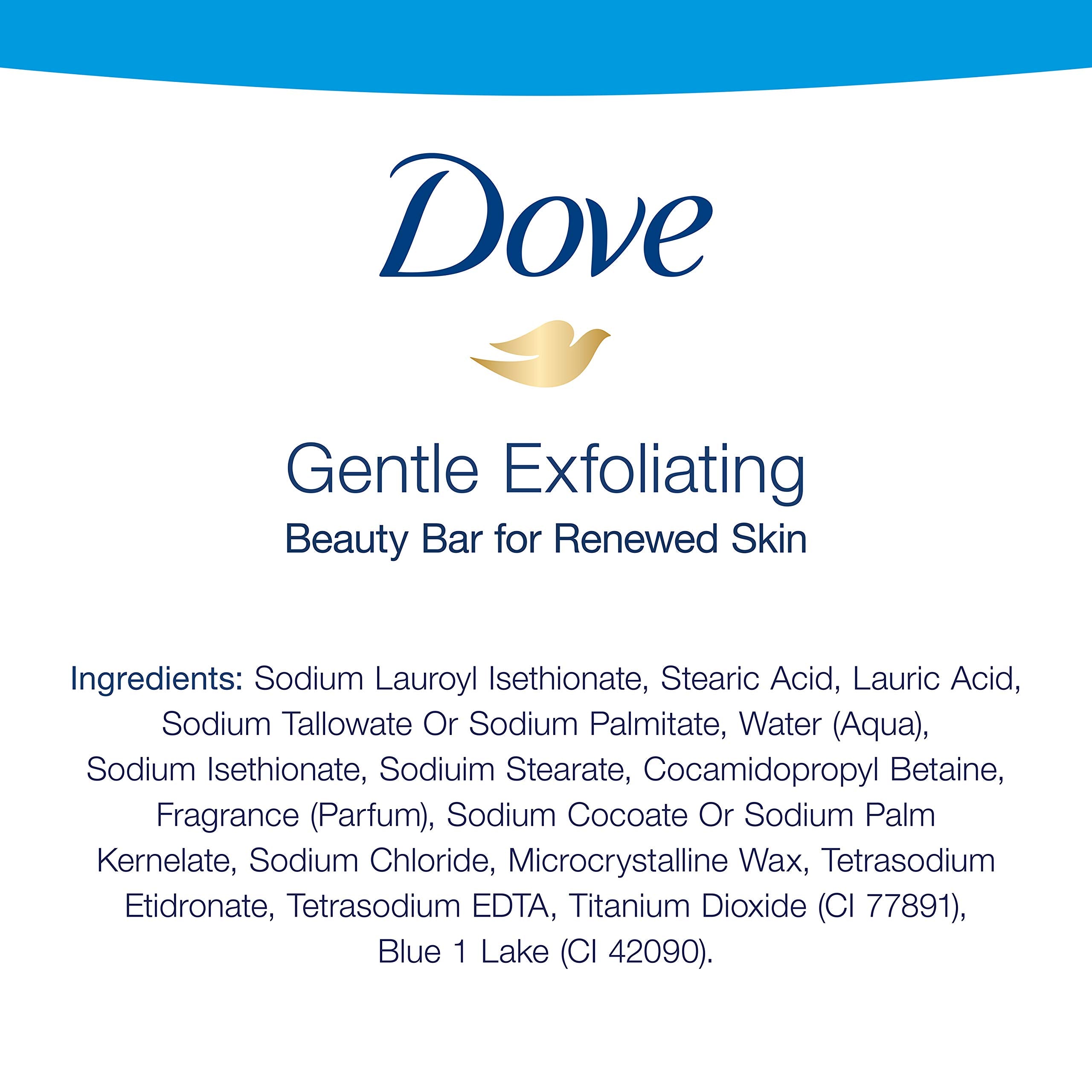 Buy now Dove Beauty Bar for Softer Skin Gentle Exfoliating More Moisturizing Than Bar Soap 3.75 oz 6 Bars at indiglob india