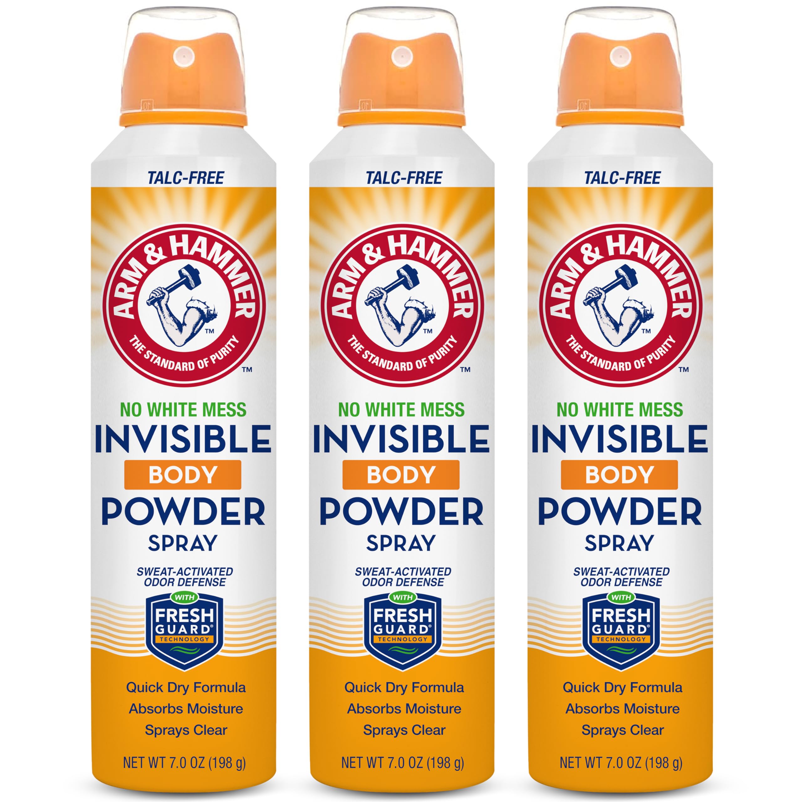 Buy now Arm & Hammer Invisible Body Powder Spray, Clear Talc-Free Body Odor & Sweat Control For Men & Women, Spray Body Powder For Women And Men, Arm And Hammer Body Spray Powder, 7 Oz (3 Pack) at indiglob india