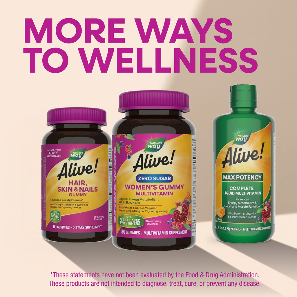 Nature's Way Alive! Zero Sugar Women's Gummy Multivitamin, 80 ct