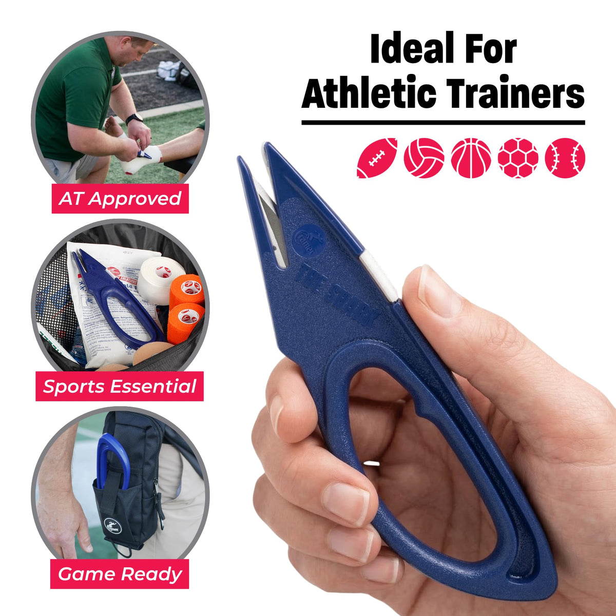 Cramer Training Supplies, Shark Tape Cutter & Remover Liquid for Adhesive Removal, Safe Edge Scissors, Bandage Shears & Solution to Safely Remove Standard Cutter - Material