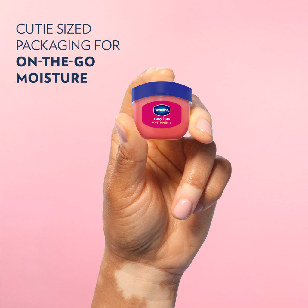 Vaseline Lip Therapy 2 ct Rosy Lips Mini For Dry, Chapped Lips Moisturizing Tinted Lip Balm 0.5 oz
