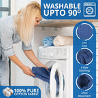Surgical Towels for Cleaning Huck Towels 12 Pack 100% Cotton Size 15x25 Blue Cleaning Rags for Kitchen, Bar, Home, Windows, Industrial Shop, Glass Super Absorbent Lint Free Commercial Grade