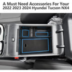Buy now LUWU 2025 2026 Hynudai Tucson Center Console Organizer 2022-2026 Tucson NX4 Armrest Storage 2026 Tucson Console Organizer Tray Tucson SE/SEL/XRT Armrest Organizer 2025 2026 Tucson Accessories (Blue) at indiglob india