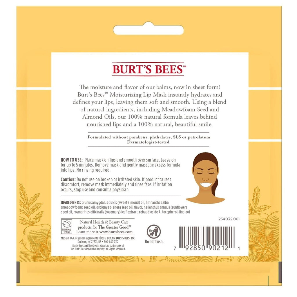 Buy now Burt's Bees 100% Natural Origin Moisturizing Lip Mask, Single Use Conditioning Lip Care , 1 Count (Package May Vary) at indiglob india