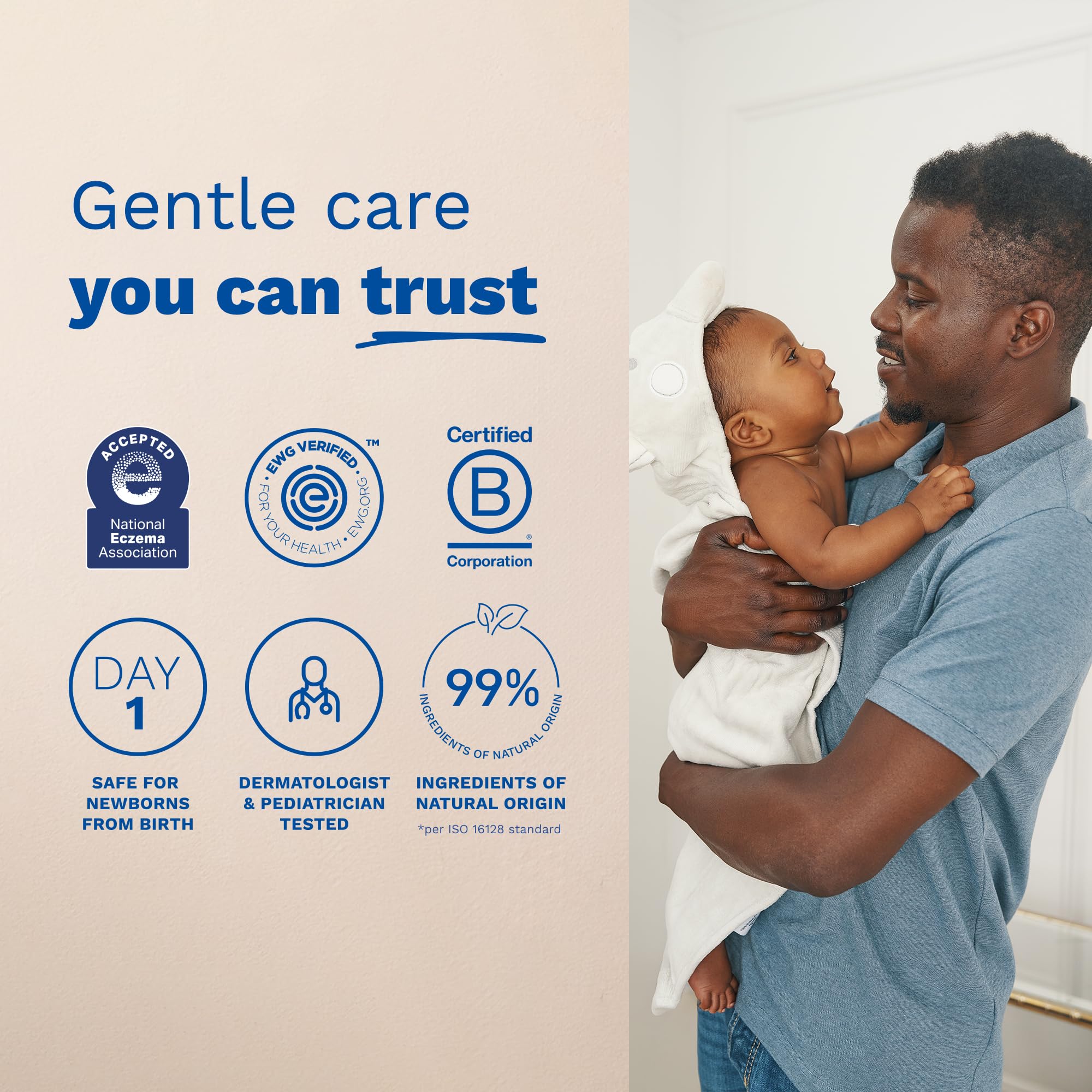 Mustela Stelatopia Eczema-Prone Skin Cleansing Gel - Baby Face & Body Wash with Natural Avocado & Sunflower Oil - Fragrance-Free & Tear Free