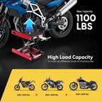 Buy now VIVOHOME Motorcycle Lift Scissor Jack Steel Wide Deck Hoist Crank Center Stand 1100 LBS Capacity for Motorcycles, ATVs, Dirt Bikes Red at indiglob india