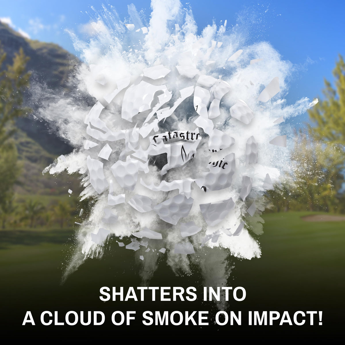 Shanker Golf Exploding Balls - Prank Balls that Explode on Impact - Funny Joke for Golfers (Sleeve of 3, Novelty)