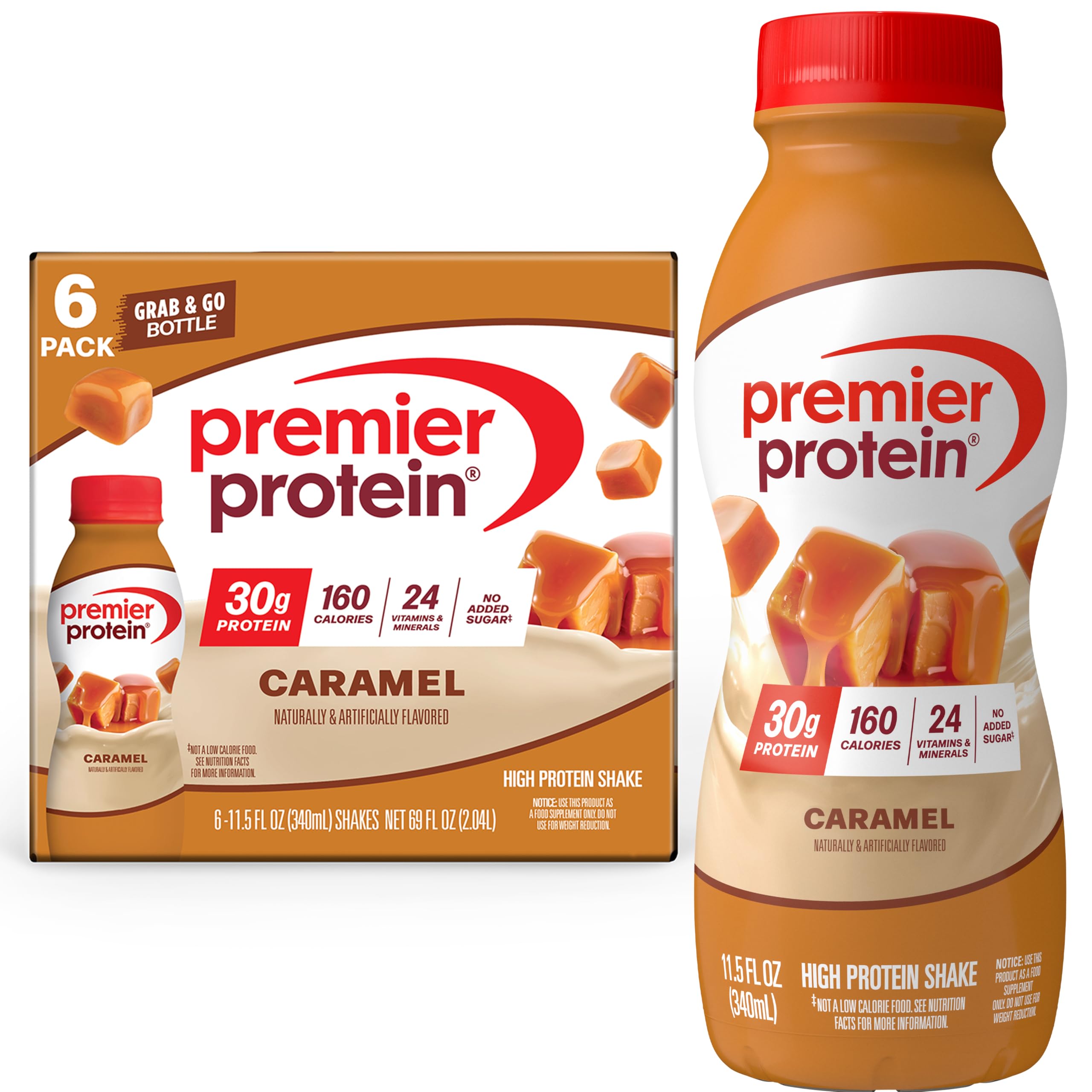 Buy now Premier Protein Shake, Peaches & Cream, 30g Protein, No Added Sugar, 24 Vitamins & Minerals to Support Immune Health, 11.5 fl oz, 12 Pack (Packaging May Vary) Caramel 11.5 Fl Oz (Pack of 6) at indiglob india