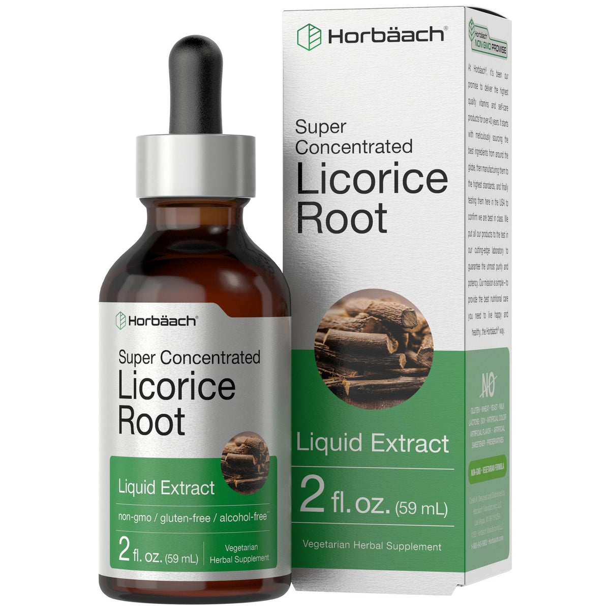 Horbäach Licorice Root Extract | 2 fl oz | Alcohol Free Tincture