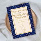 Happy Birthday Card for Husband, Romantic Birthday Card from Wife, Funny Husband Birthday Greeting Card, Heartfelt Birthday Gift for Him, 5x7 Inch Card with Envelope