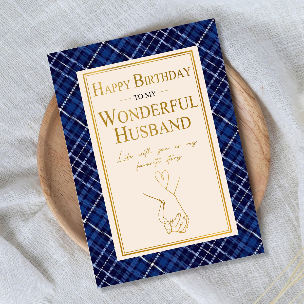 Happy Birthday Card for Husband, Romantic Birthday Card from Wife, Funny Husband Birthday Greeting Card, Heartfelt Birthday Gift for Him, 5x7 Inch Card with Envelope