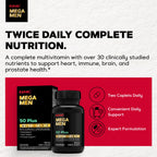 GNC Mega Men 50 Plus Multivitamin for Men | Antioxidants | Heart Health | Prostate and Circulatory Support | 120 Count | Clinically Studied Antioxidant Formula Supports Heart Health, Prostate Health, and Protection Against Free Radicals