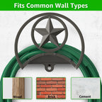 GOFORWILD Garden Hose Holder, Decorative Hose Butler Sturdy Water Hose Rack, Durable Wall Hose Hanger, Holds 125-Feet of 5/8-Inch Hose, Hose Reel, Made of Gauge Steel (9.8)