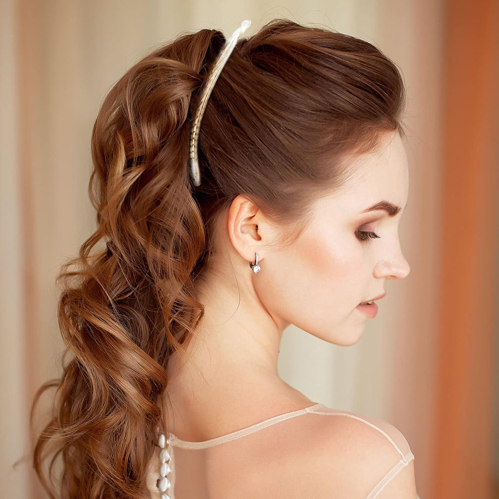 Buy now Chuangdi 12 Pcs Banana Hair Clips for Women Classic Clincher Double Combs Large Fishtail Hair Clip Banana Ponytail Holder, 4 Styles(Tortoiseshell Color, White, Clear, Black) at indiglob india