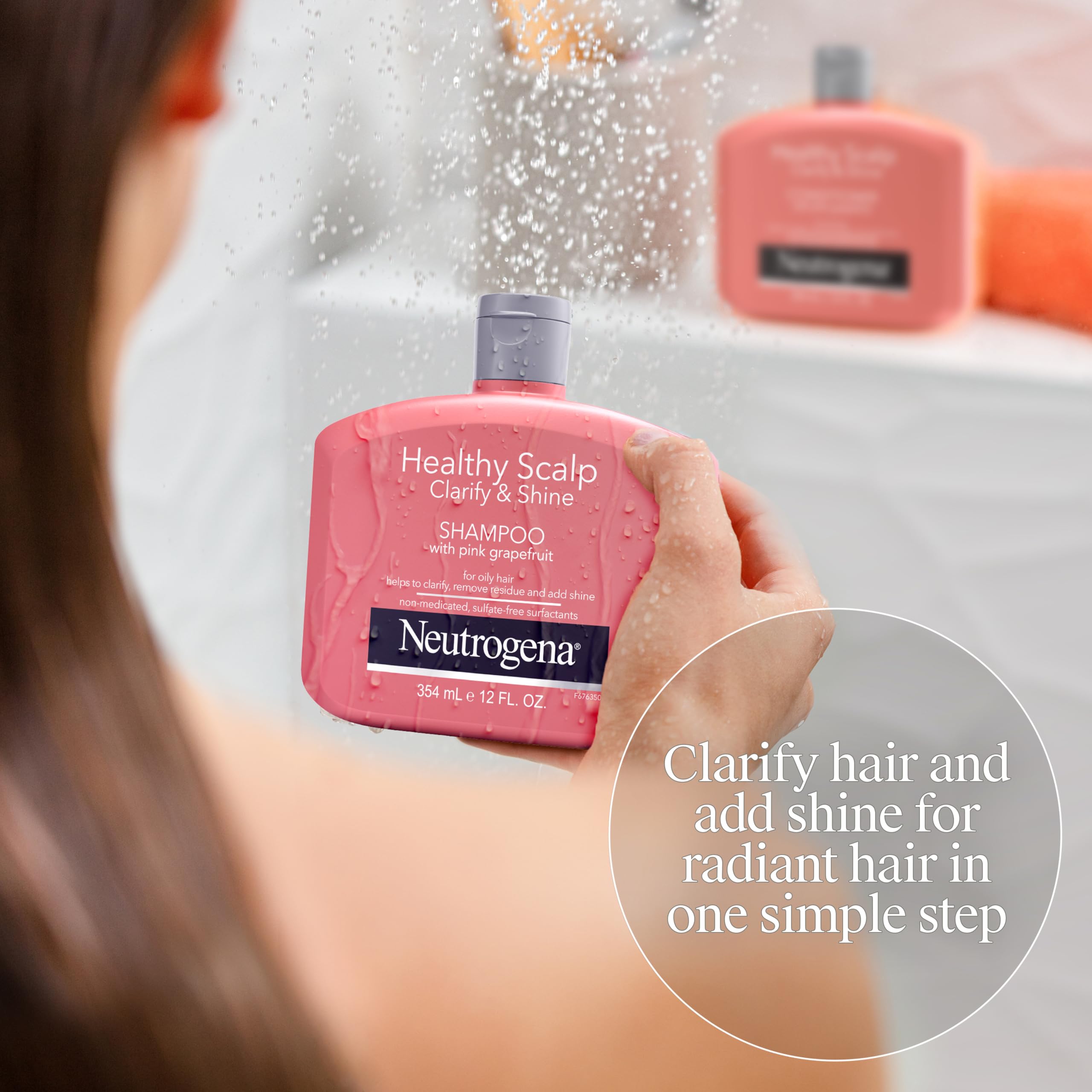 Neutrogena Healthy Scalp Pink Grapefruit Shampoo for Oily Hair & Scalp, 12 fl oz
