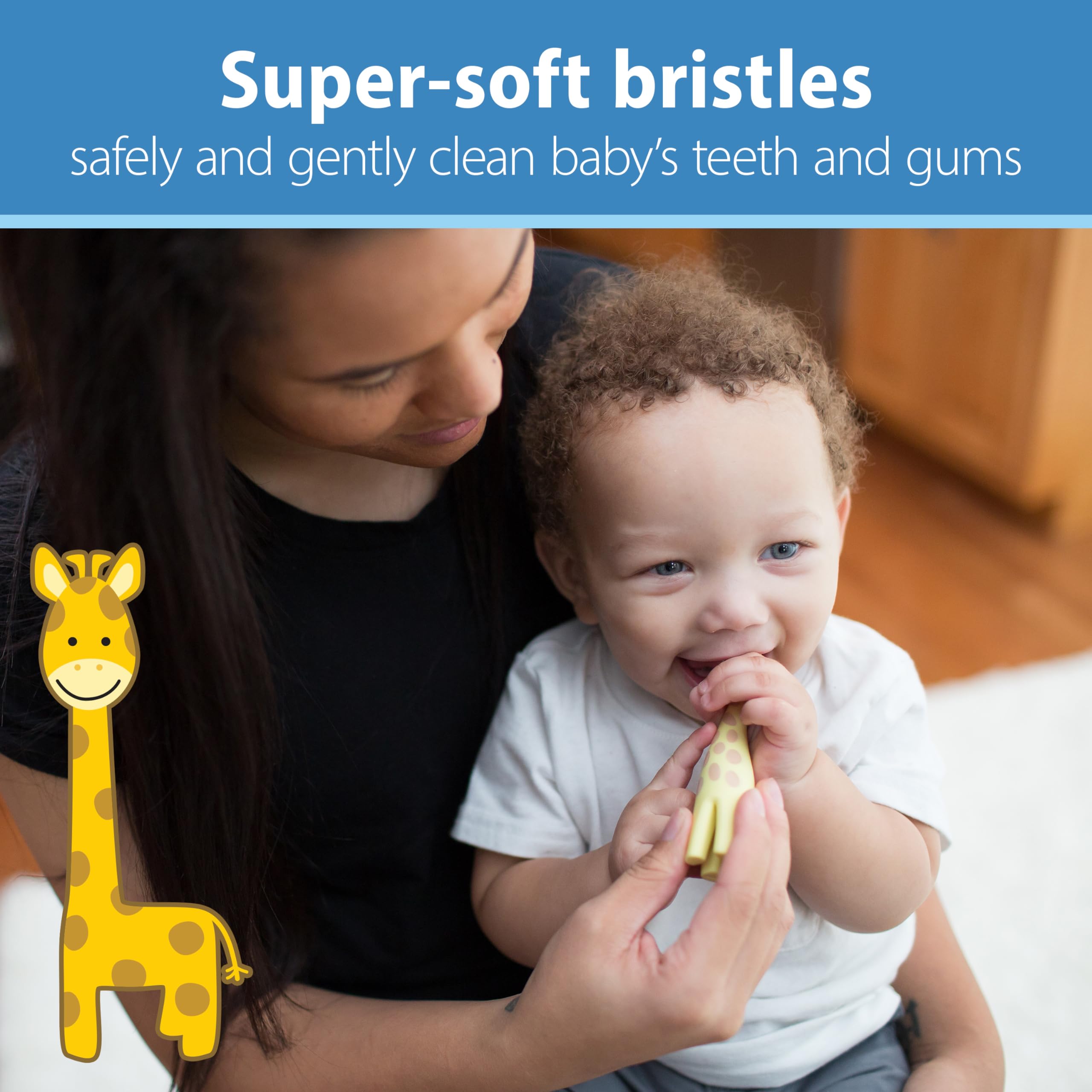 Buy now Dr. Brown's Infant-to-Toddler Toothbrush, Giraffe & Strawberry Toothpaste Set at indiglob india