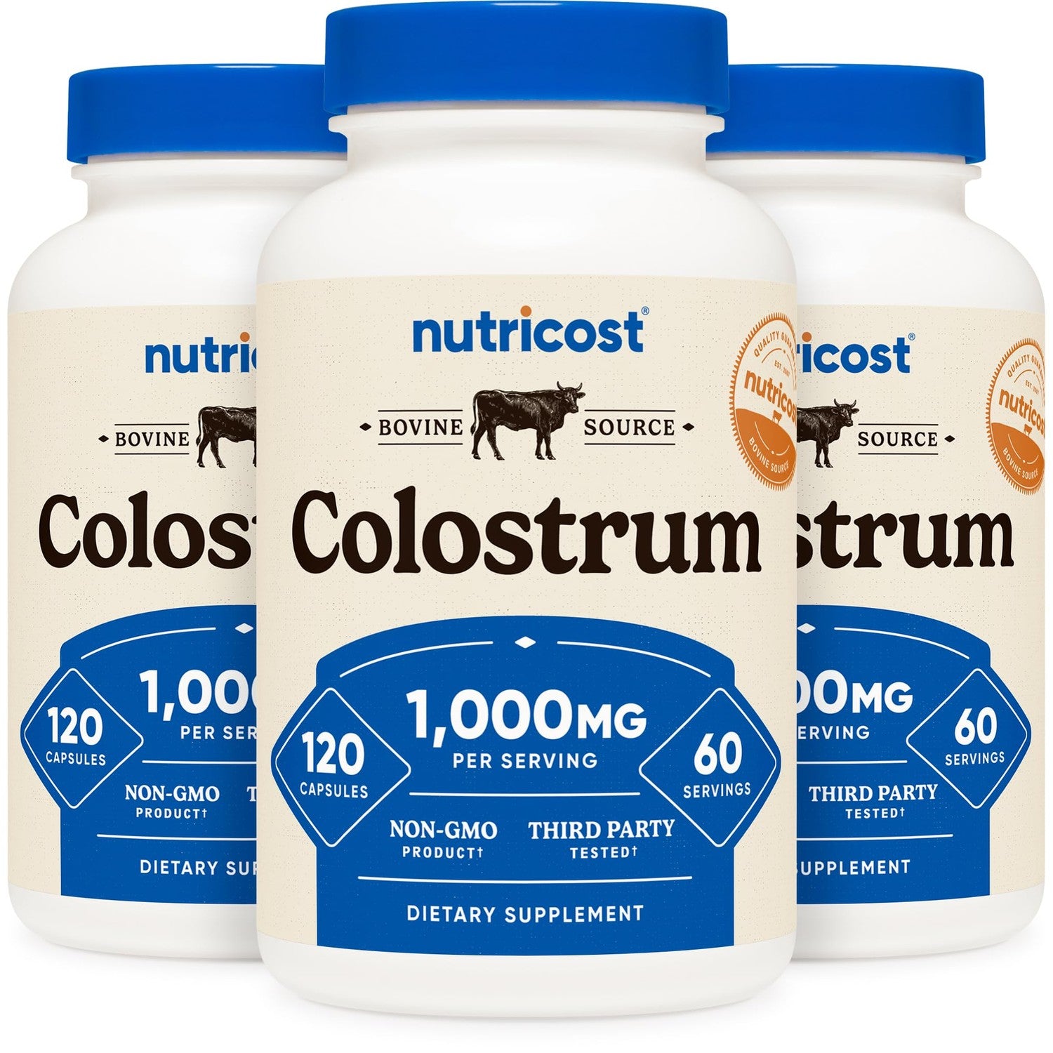 Nutricost Colostrum 500mg, 120 Caps (2 Bottles)