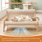 Large Sisal Cat Scratcher Couch for Indoor Cats, Scratching Board Furniture