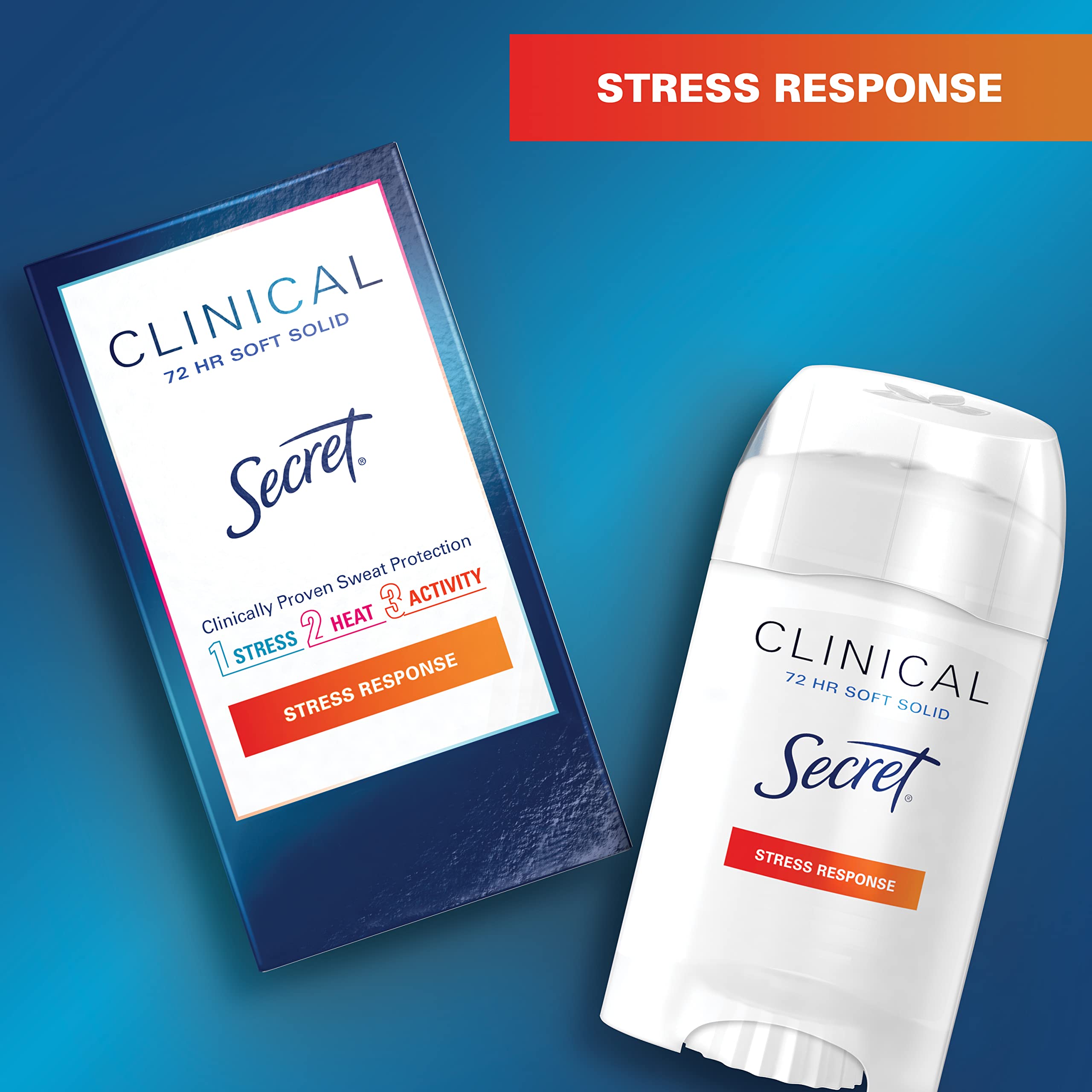 Buy now Secret Antiperspirant Clinical Strength Deodorant for Women, Soft Solid, Stress Response, 1.6 Oz, (Pack of 3) at indiglob india