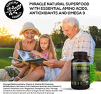 SUPREME HERBALS, 100% Raw and Pure Moringa Leaf Powder Capsules. Organic Certified Moringa Leaf. Natural Superfood with Essential Amino Acids, Antioxidants and Omega 3, 500mg, 120 Capsules.