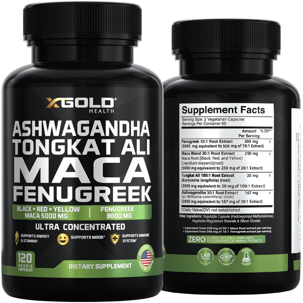 Ashwagandha 30:1,Tongkat Ali 100:1, Maca Root 20:1 & Fenugreek 10:1 Extract